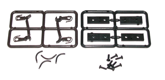 1080 Scale Size Accumate Couplers with Draft Gear 50-Pair