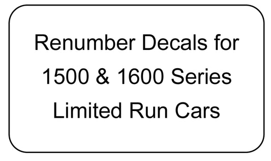 Decal Renumber Sets for 1500 & 1600 Series Specials