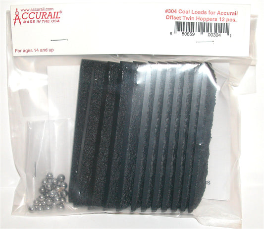 304 Coal Load for Accurail Offset Twin Hoppers (12)