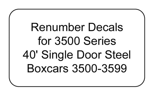 3500 Series Decal Renumber Sets