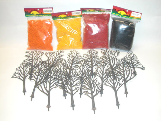 6303 Tall Deciduous Tree Kit Autumn Colors (16 Large Trees)