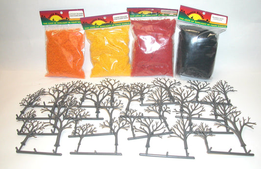 6402 Broad Deciduous Tree Kit Autumn Colors (16 Medium Trees)