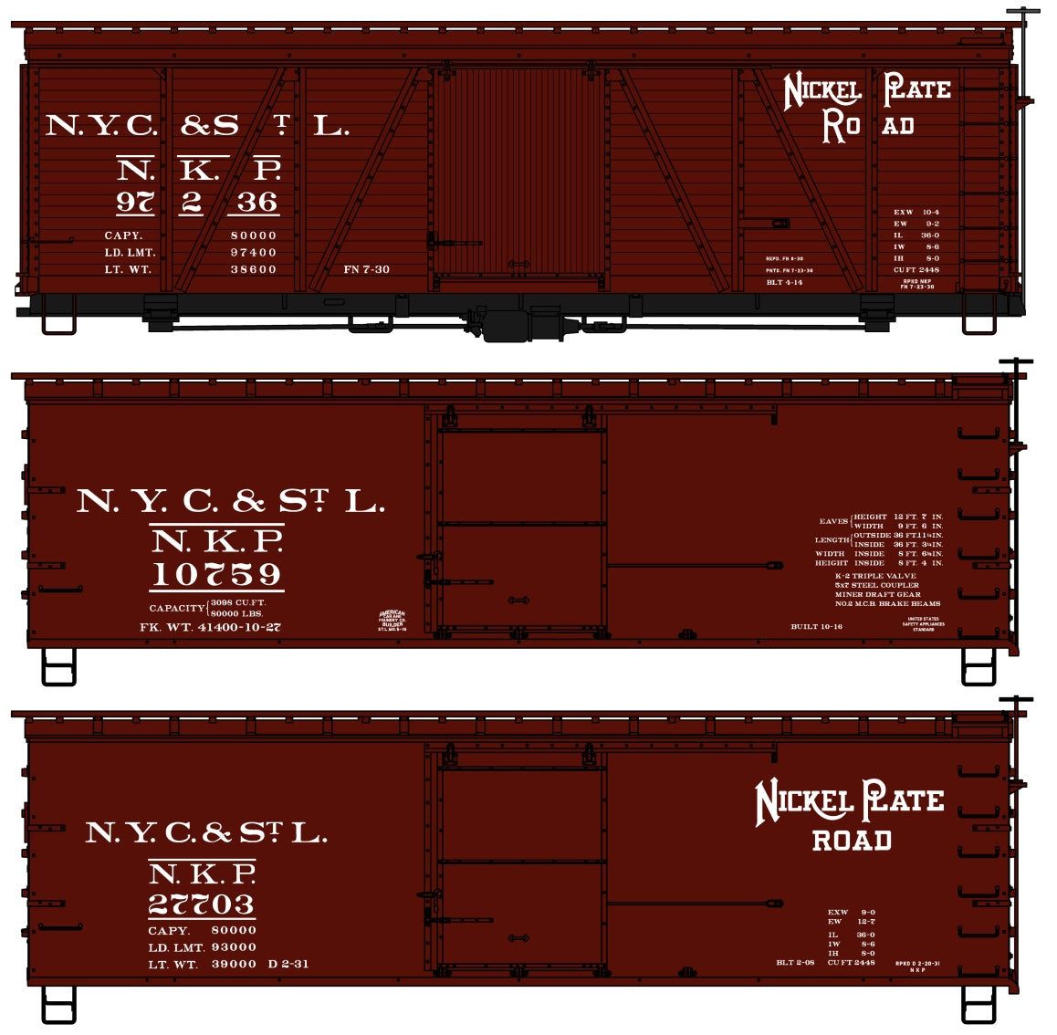 8140 Nickel Plate 3-Car Set