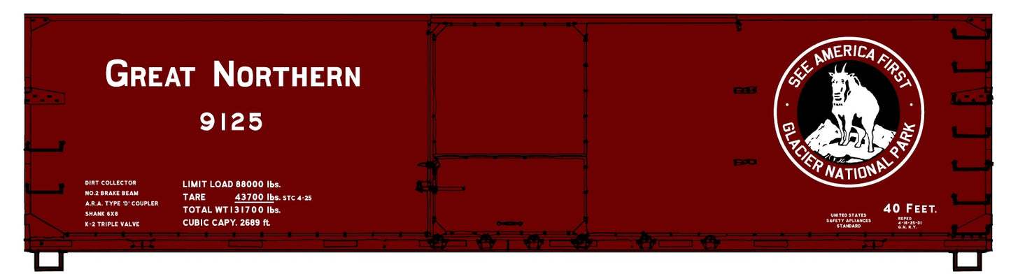 81921 Great Northern 40' Wood Boxcar