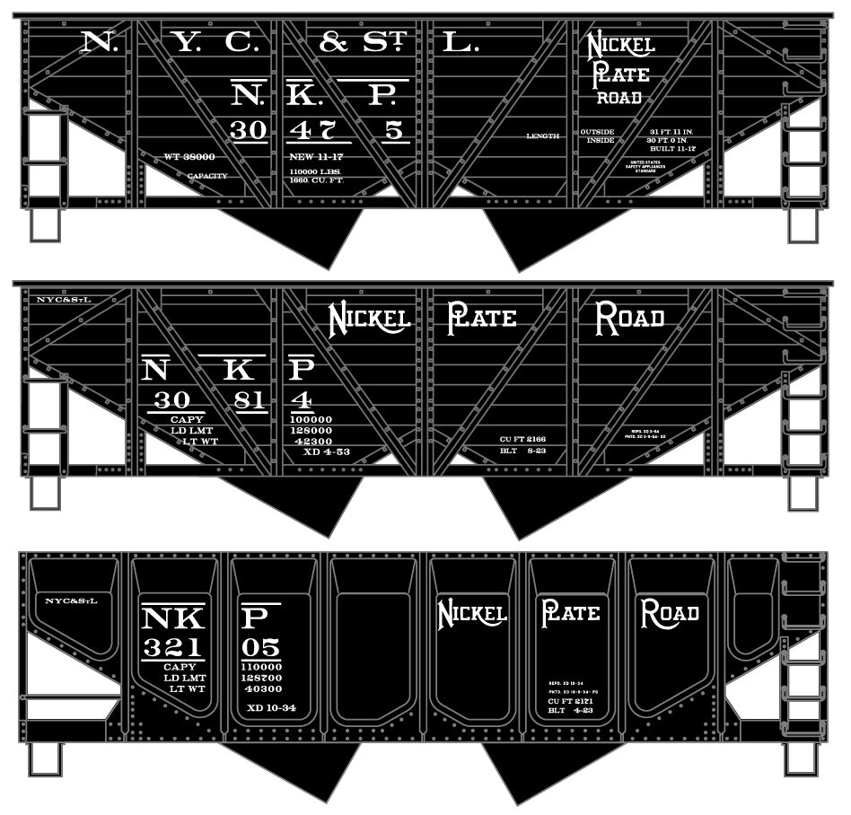 8195 Nickel Plate 3-Car Set