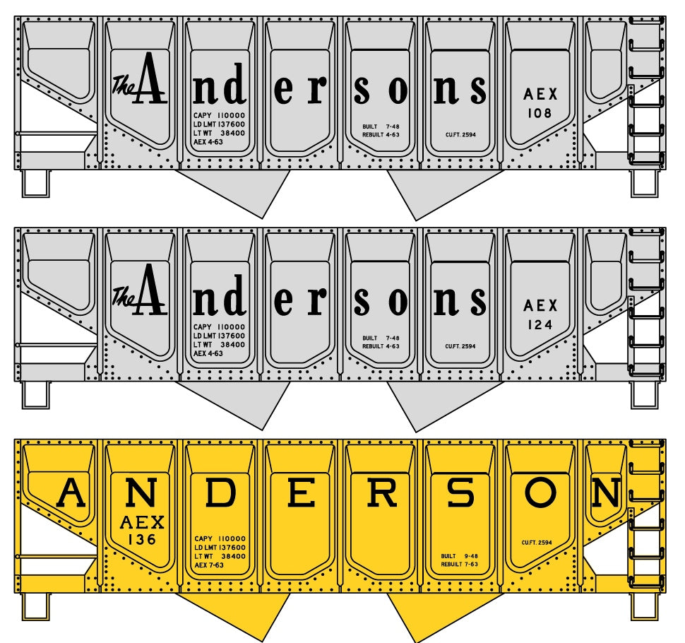 8196 The Andersons Panel Side Twin Hopper 3-Car Set (Coming Soon)