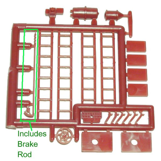 135 Boxcar Ladder & Detail Set with Brake Rod