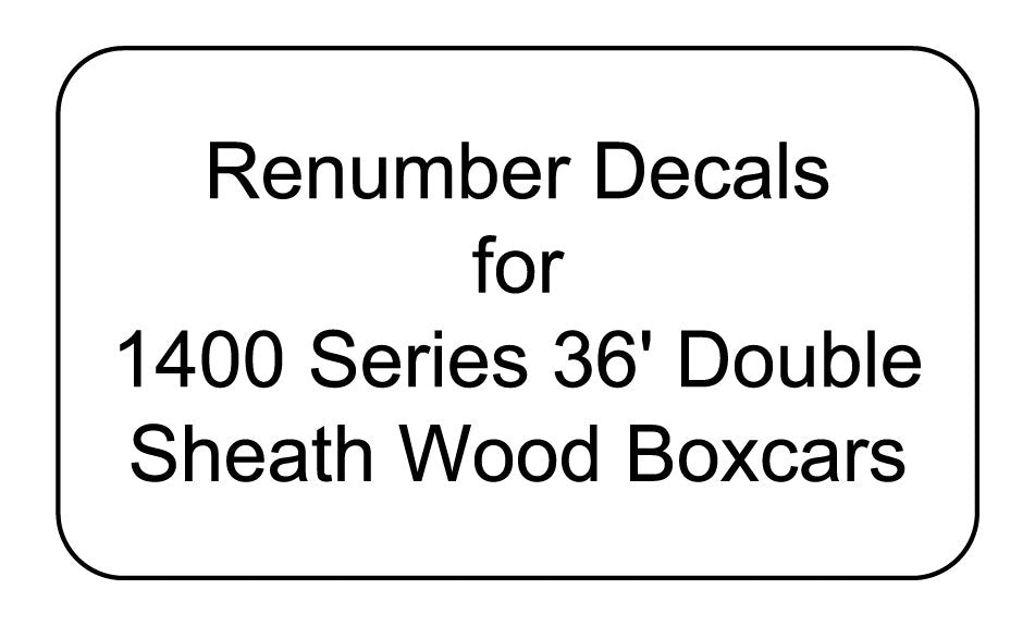 1400 Series Decal Renumber Sets
