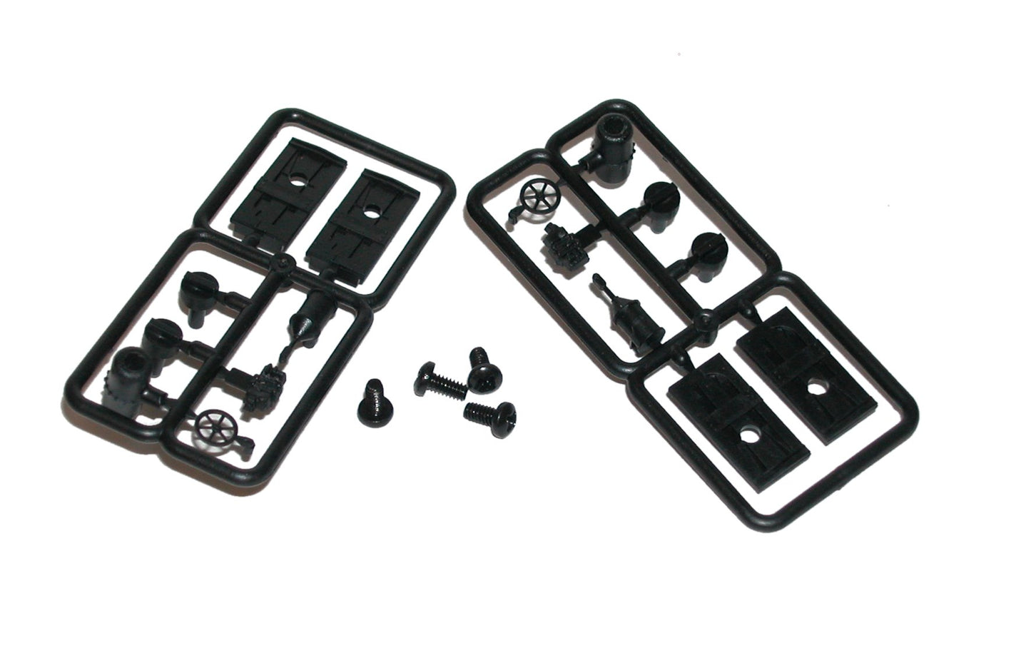 161 Boxcar Detail & Coupler Covers w/Screws - Black (2)