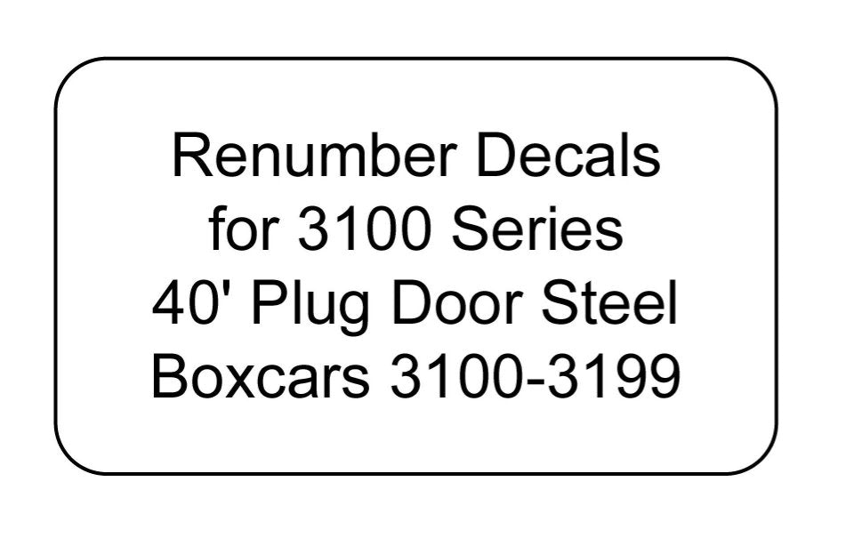 3100 Series Decal Renumber Sets