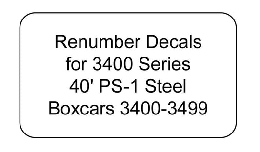 3400 Series Decal Renumber Sets