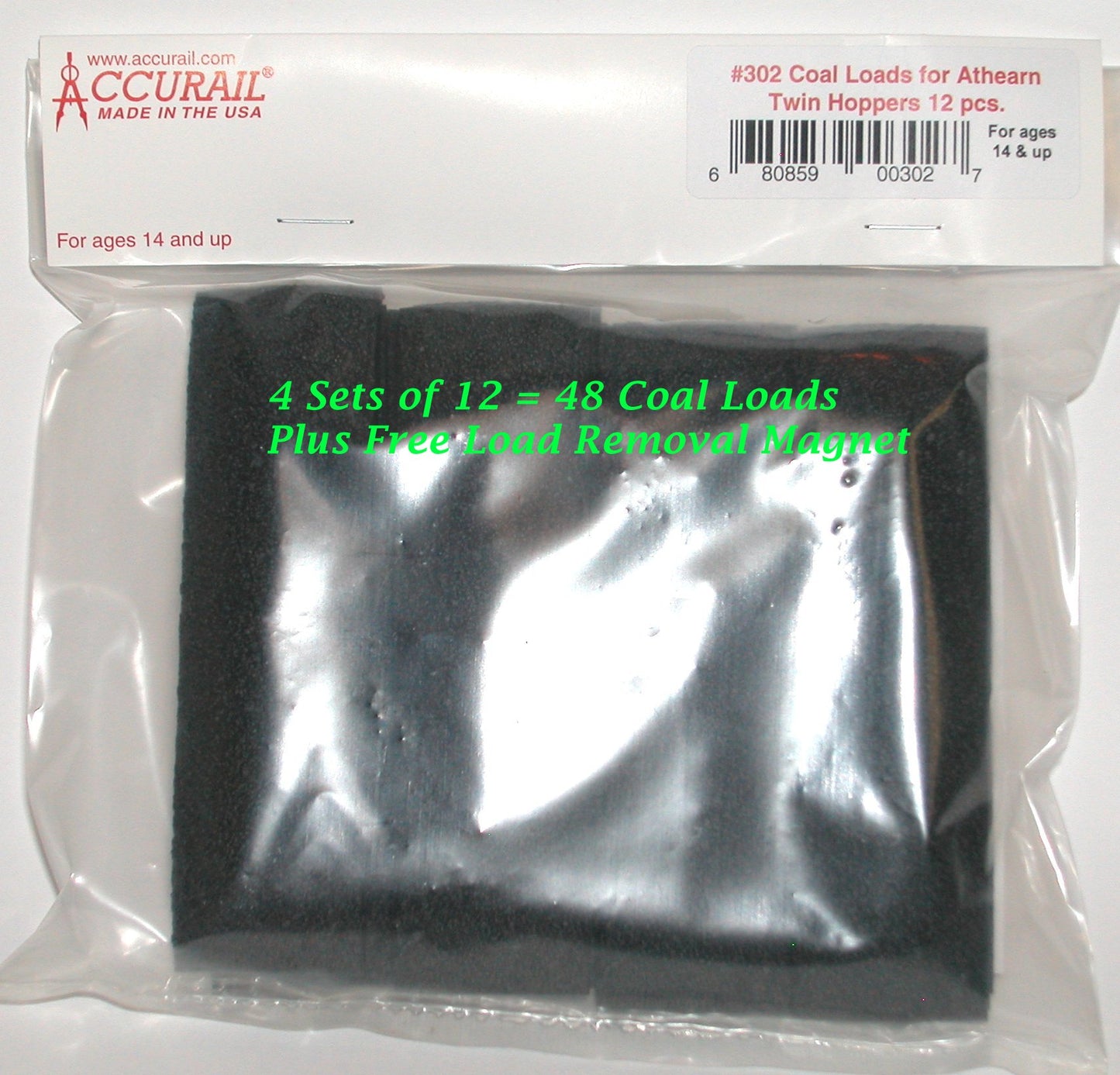 352 Coal Load for Athearn Twin Hoppers (48) with Magnet