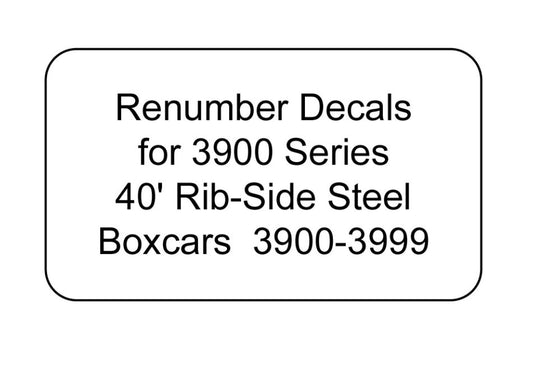 3900 Series Decal Renumber Sets