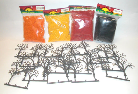 6401 Broad Deciduous Tree Kit Autumn Colors (32 Small Trees)