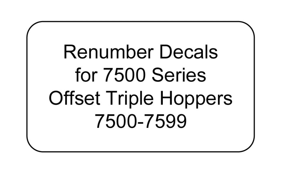 7500 Series Decal Renumber Sets