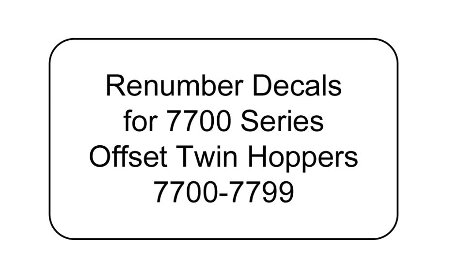 7700 Series Decal Renumber Sets