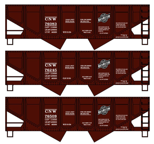 8174 Chicago & North Western Panel-Side Twin Hopper 3-Car Set (Coming Soon)