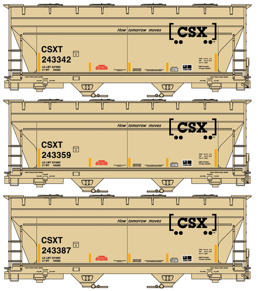 8179 CSX 2-Bay ACF Hopper 3-Car Set (Coming Soon)