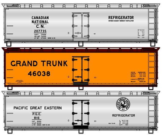8180 Wood Reefer 3-Car Set CN, GT, PGE (Coming Soon)