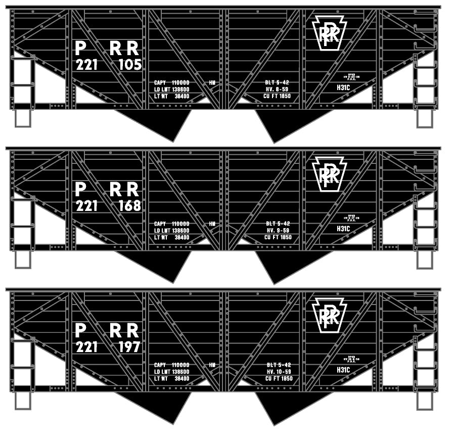 8184 Pennsylvania Wood Side Twin Hopper 3 Car Set Coming Soon 8184-pennsylvania-wood-side-twin-hopper-3-car-set-coming-soon