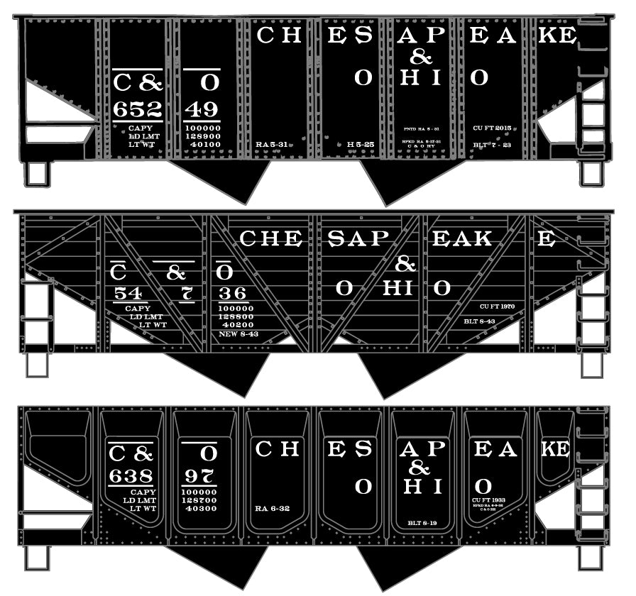 8186 C&O Twin Hopper 3-Car Set (Coming Soon)