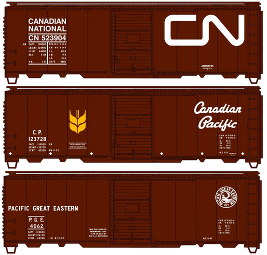 8193 Canadian Road 40' Steel Boxcar 3-Car Set (Coming Soon)