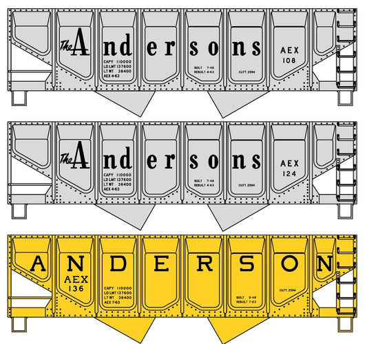 8196 The Andersons Panel Side Twin Hopper 3-Car Set (Coming Soon)